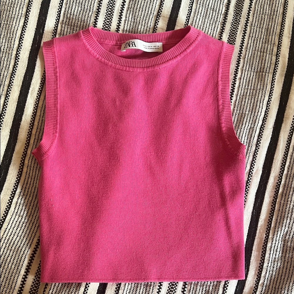 Zara Pink Sleeveless Top